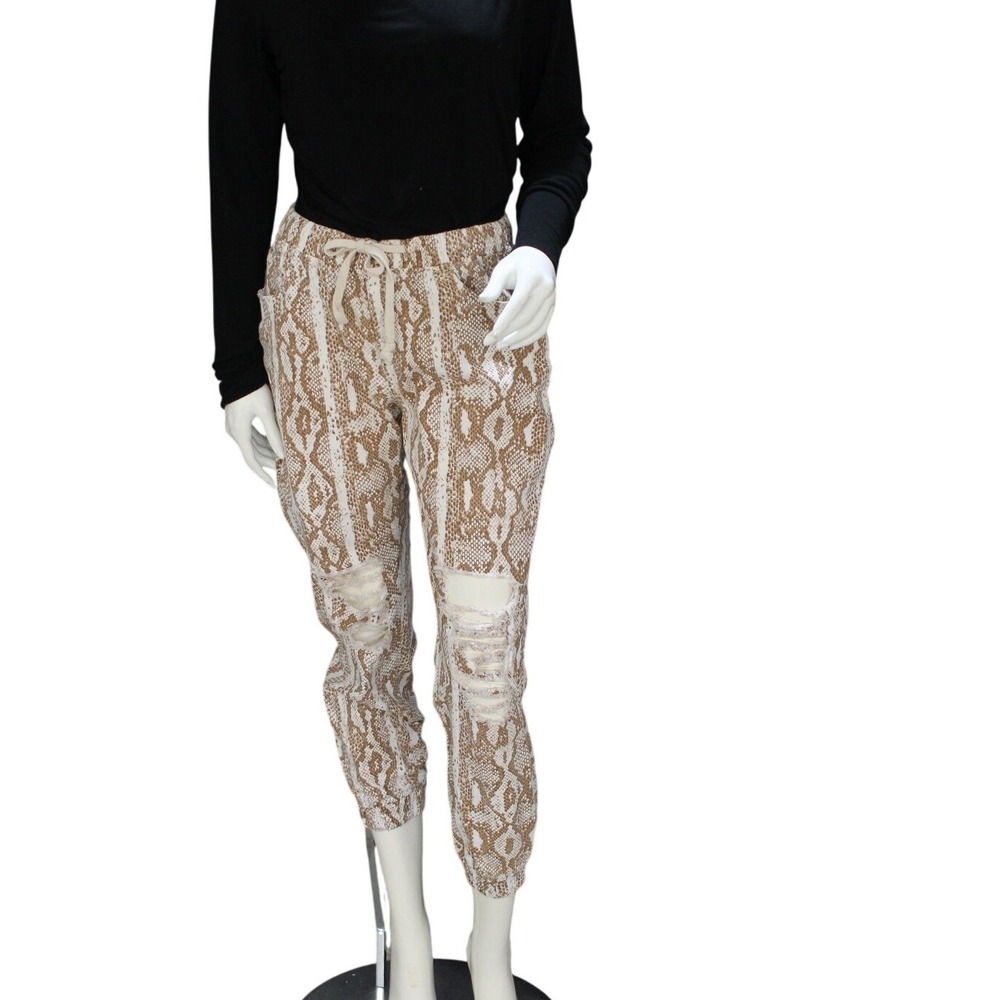 Traffic Jeans Wear Snake Print‎ Pants Distressed Medium Stretch Y2K